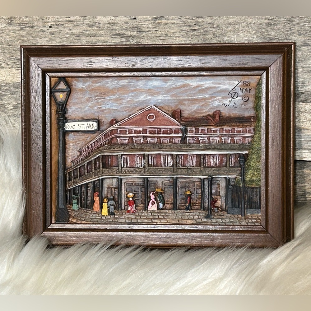 Kay Glenn New Orleans Street Scenes Woodgraph/Relief Carving Signed & Numbered